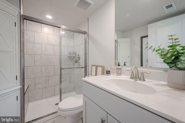 35354 Wright Way, Millsboro, DE 19966 - bathroom with vanity, a shower stall, and recessed lighting