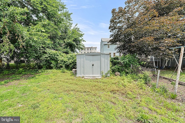 223 Hudson St, Gloucester City, NJ 08030 - view of yard featuring a storage unit