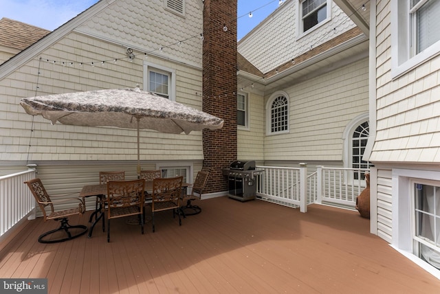 4600 Atlantic Ave, Atlantic City, NJ 08401 - wooden deck featuring grilling area and outdoor dining area