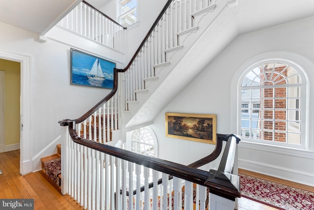 4600 Atlantic Ave, Atlantic City, NJ 08401 - stairway with wood-type flooring and baseboards