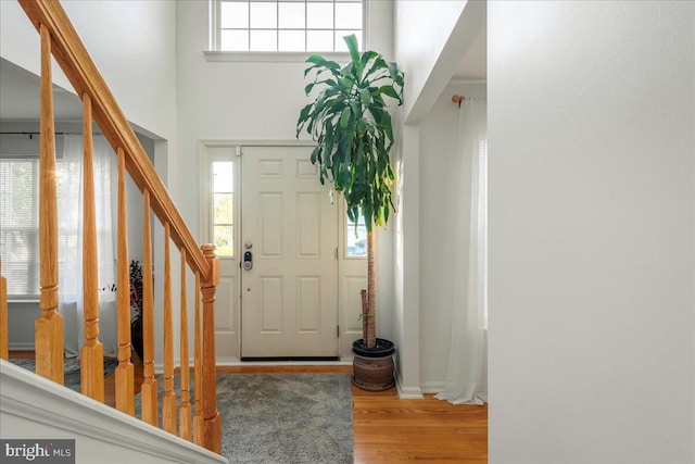 420 Highlands Blvd, Easton, PA 18042 - entryway with wood finished floors and stairway