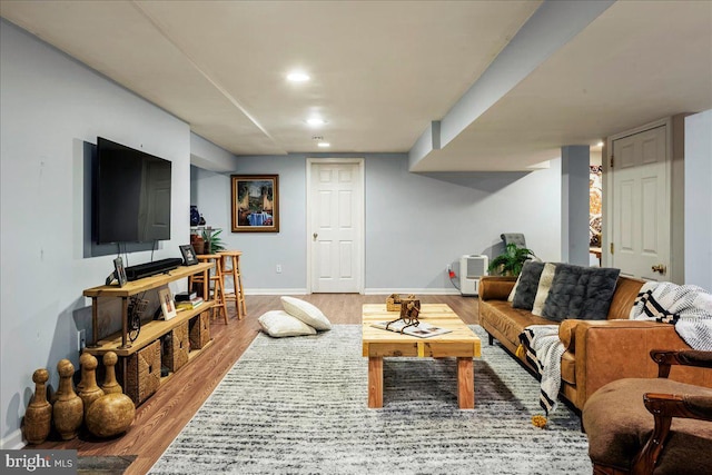 420 Highlands Blvd, Easton, PA 18042 - living room with wood finished floors and recessed lighting