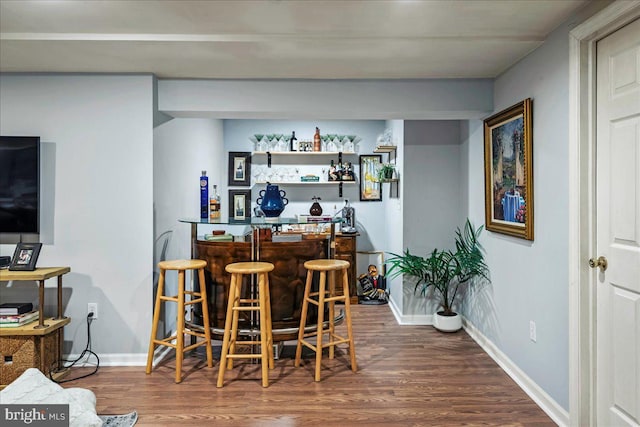 420 Highlands Blvd, Easton, PA 18042 - indoor dry bar featuring wood finished floors and baseboards