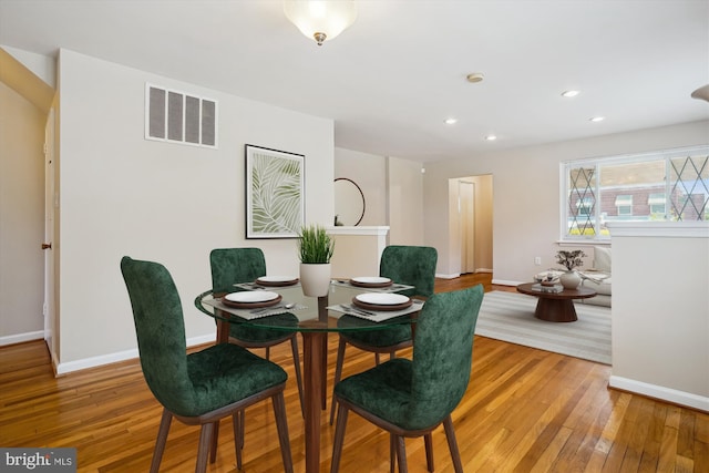 5100 12th St NE, Washington, DC 20011 - dining space with light wood-type flooring and recessed lighting