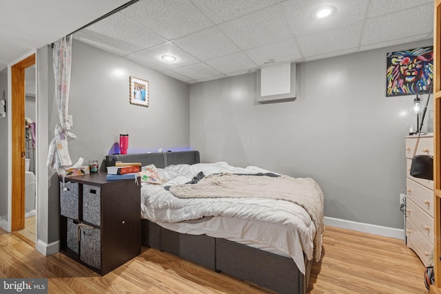 716 Euclid Ave, Lancaster, PA 17603 - bedroom with wood finished floors and a drop ceiling