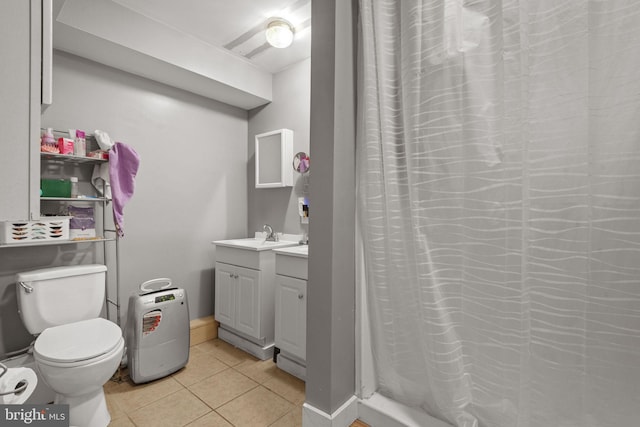 716 Euclid Ave, Lancaster, PA 17603 - full bathroom with tile patterned floors, vanity, and a shower with curtain