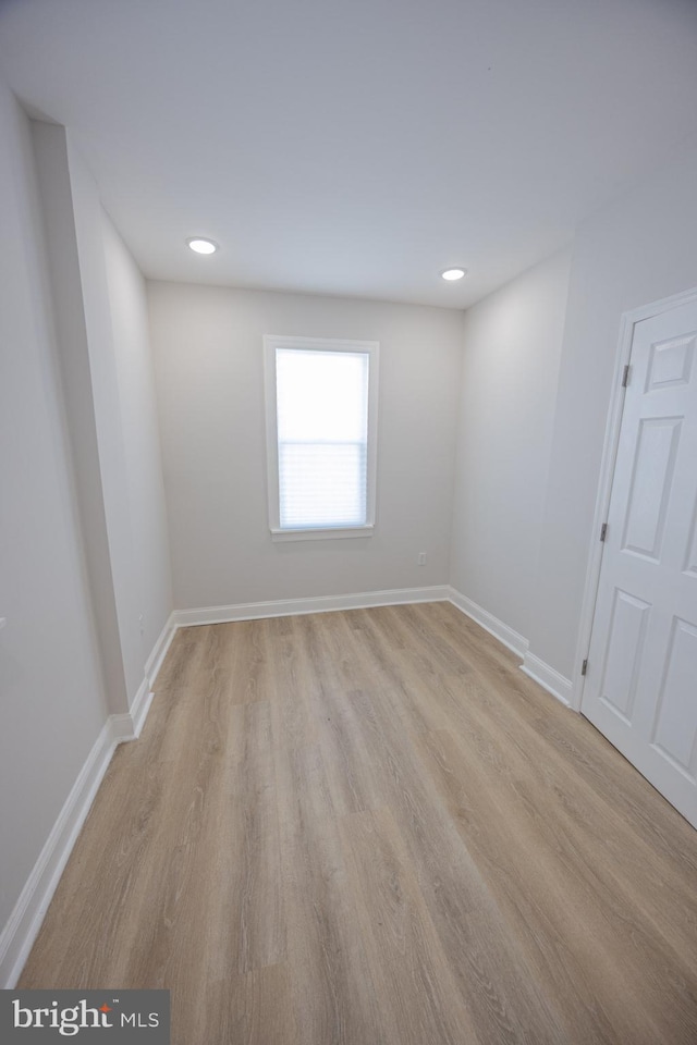 7127 Woolston Ave, Philadelphia, PA 19138 - empty room with light wood finished floors and recessed lighting
