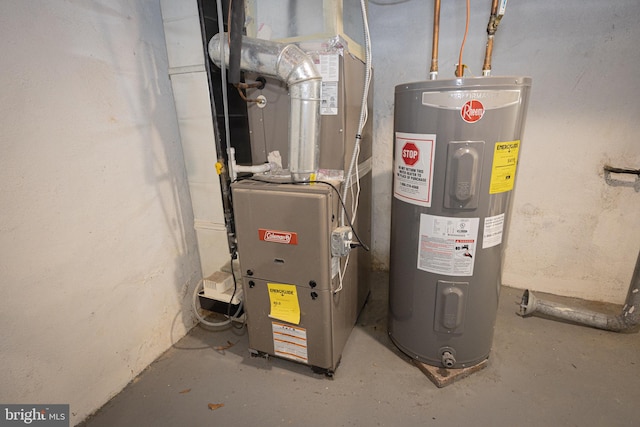 7127 Woolston Ave, Philadelphia, PA 19138 - utility room featuring water heater and heating unit