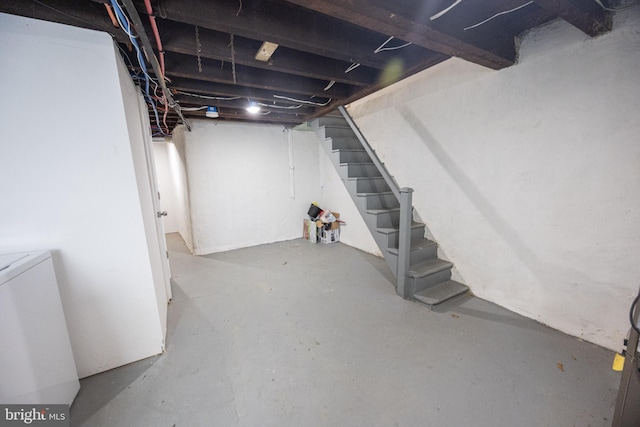 7127 Woolston Ave, Philadelphia, PA 19138 - unfinished basement featuring stairway