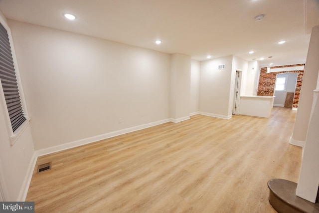 7127 Woolston Ave, Philadelphia, PA 19138 - unfurnished room with light wood-style flooring, recessed lighting, and a smoke detector
