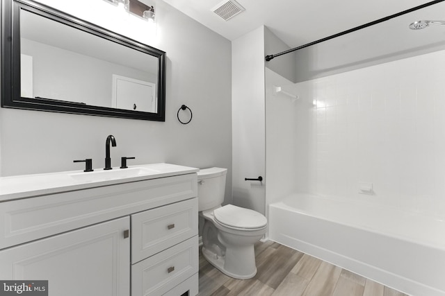 3159 Benton Square Dr, Olney, MD 20832 - full bath featuring vanity, wood finished floors, and bathing tub / shower combination