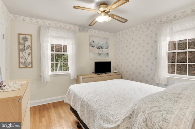 5947 Lillyan Ave, Baltimore, MD 21206 - bedroom featuring wood finished floors and ceiling fan
