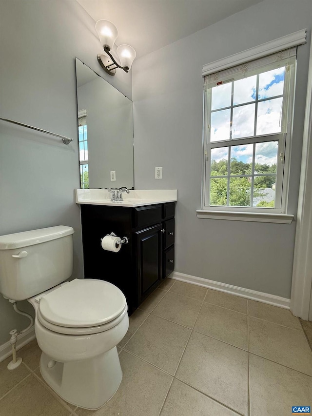 2176 Whispering Hollow Ln, Charlottesville, VA 22911 - half bath with tile patterned flooring and vanity