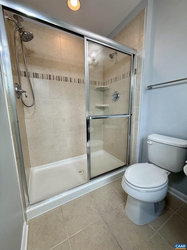 2176 Whispering Hollow Ln, Charlottesville, VA 22911 - full bathroom with a shower stall, tile patterned flooring, and recessed lighting
