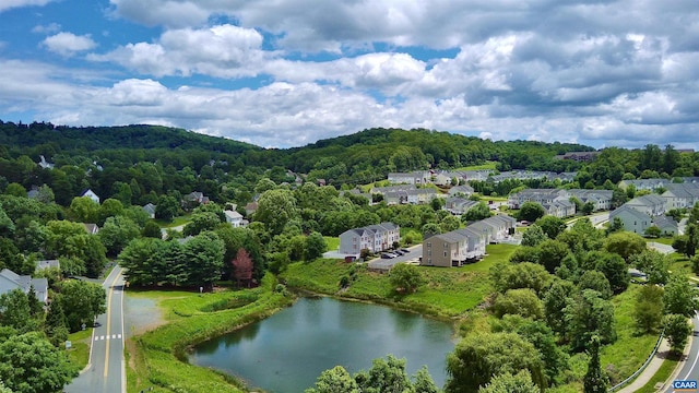 2176 Whispering Hollow Ln, Charlottesville, VA 22911 - aerial view of a nearby body of water and a heavily wooded area