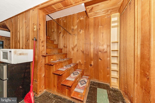 11944 Andrew St, Silver Spring, MD 20902 - staircase featuring wood walls