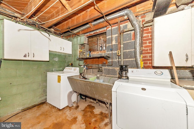11944 Andrew St, Silver Spring, MD 20902 - washroom with cabinet space and washer and dryer