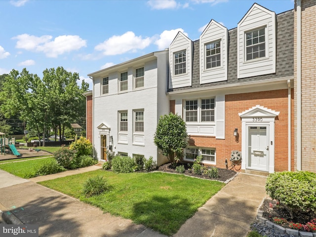 3390 Whipple Ct, Annandale, VA 22003 - view of property featuring brick siding and a front lawn