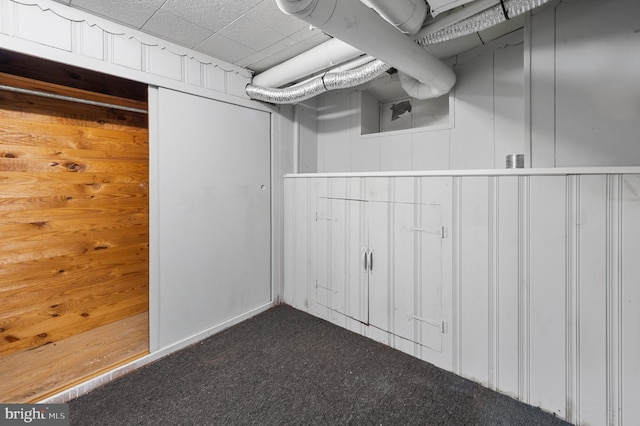 1112 Serrill Ave, Lansdowne, PA 19050 - finished basement with dark carpet
