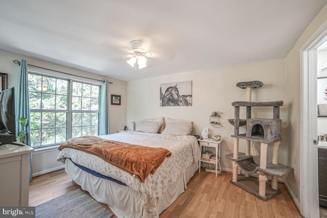 19901 Drexel Hill Cir, Gaithersburg, MD 20886 - bedroom with light wood-type flooring and ceiling fan