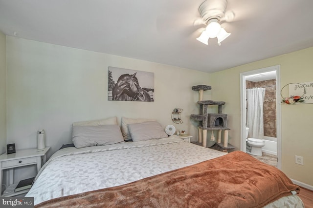 19901 Drexel Hill Cir, Gaithersburg, MD 20886 - bedroom with connected bathroom and ceiling fan