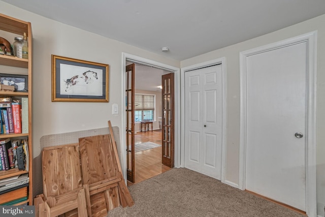 19901 Drexel Hill Cir, Gaithersburg, MD 20886 - hallway with carpet flooring
