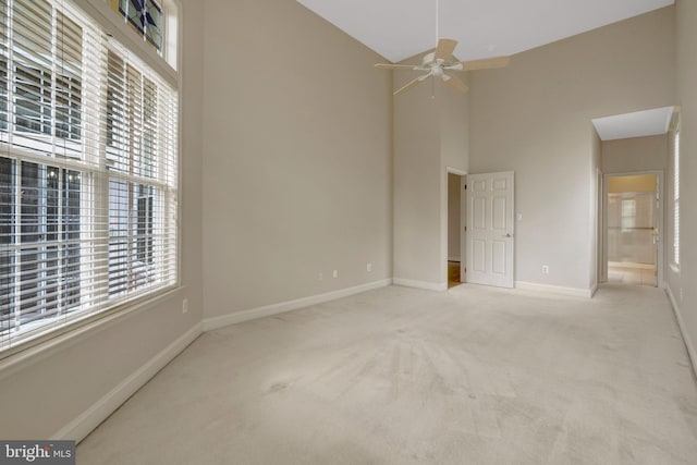 13854 Cinch Ln, Gainesville, VA 20155 - unfurnished bedroom featuring carpet, high vaulted ceiling, and ensuite bath