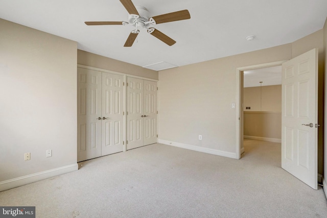 13854 Cinch Ln, Gainesville, VA 20155 - unfurnished bedroom featuring carpet floors, two closets, and a ceiling fan