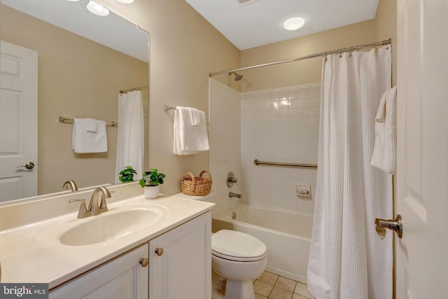 13854 Cinch Ln, Gainesville, VA 20155 - full bathroom with vanity, tile patterned flooring, and shower / bath combo
