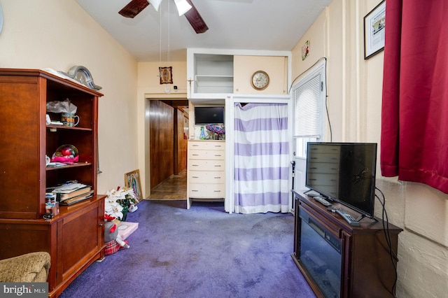 930 Elm St, Reading, PA 19601 - carpeted bedroom with ceiling fan