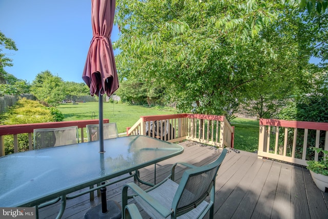 38 E Old Baltimore Pike, Media, PA 19063 - wooden deck featuring a lawn and outdoor dining space