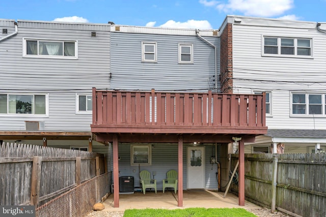3647 Friar Rd, Philadelphia, PA 19154 - back of property with a deck, a fenced backyard, and a patio