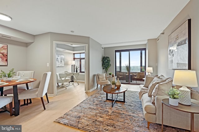 2400 Clarendon Blvd Unit 811, Arlington, VA 22201 - living area featuring light wood finished floors and baseboards