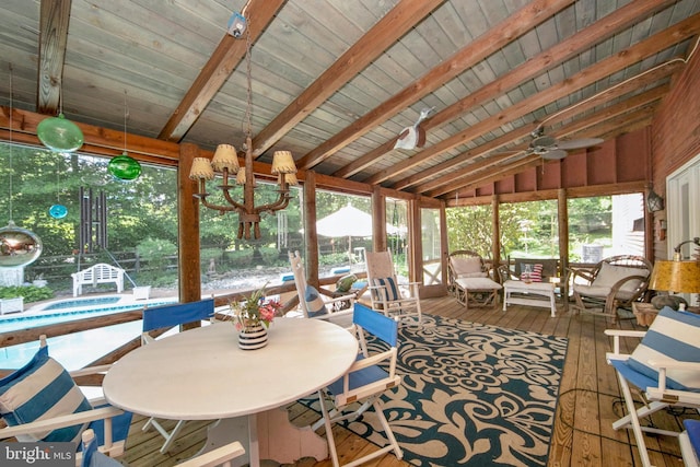 201 Laurence Dr, Moorestown, NJ 08057 - sunroom with a ceiling fan and a jacuzzi