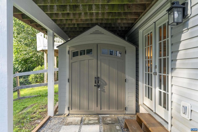 220 Buttercup Ln, Charlottesville, VA 22902 - view of shed featuring french doors