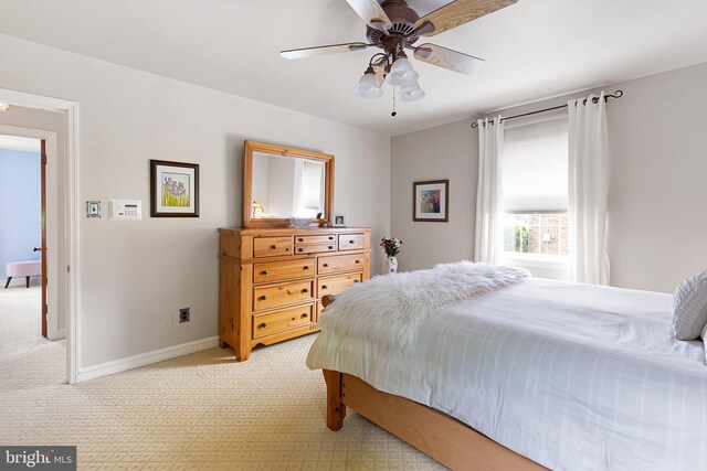 1512 Marsh Rd, Wilmington, DE 19803 - bedroom with light carpet and a ceiling fan