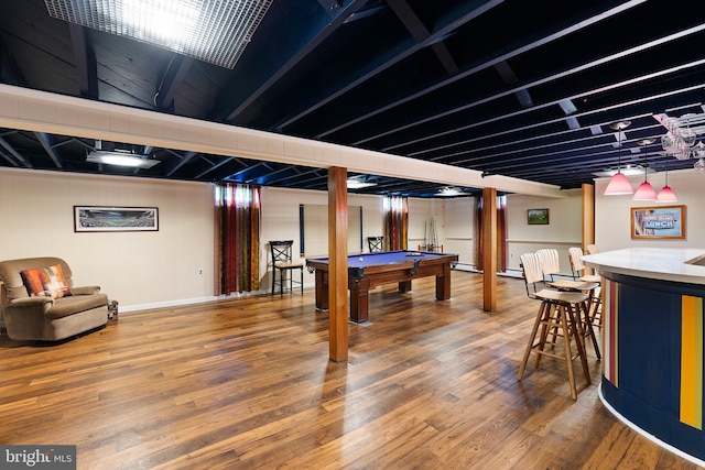 1512 Marsh Rd, Wilmington, DE 19803 - recreation room with hardwood / wood-style floors and pool table