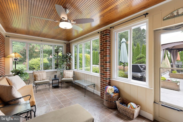 1512 Marsh Rd, Wilmington, DE 19803 - sunroom with a ceiling fan