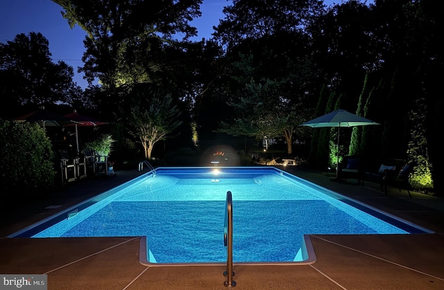 1512 Marsh Rd, Wilmington, DE 19803 - outdoor pool featuring a patio, a fenced backyard, and a diving board