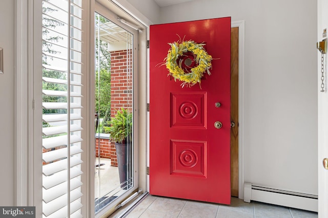 1512 Marsh Rd, Wilmington, DE 19803 - entryway with a baseboard heating unit and light tile patterned floors