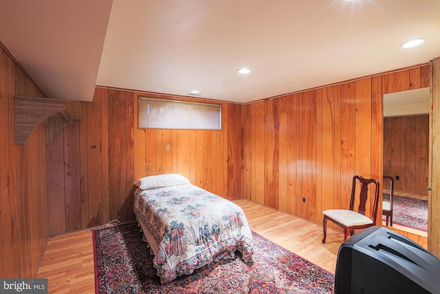 7119 Pheasant Cross Dr, Baltimore, MD 21209 - bedroom with wood finished floors, wooden walls, and recessed lighting