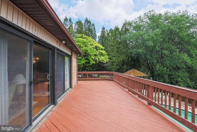 7119 Pheasant Cross Dr, Baltimore, MD 21209 - deck with view of scattered trees