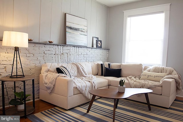 736 Seitz St, Easton, PA 18042 - living area featuring plenty of natural light and wood finished floors