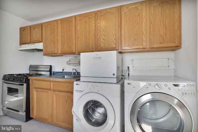 925 Barron Ave, Baltimore, MD 21221 - washroom with separate washer and dryer and light tile patterned flooring