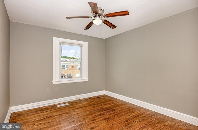 4352 Sheldon Ave, Baltimore, MD 21206 - spare room featuring dark wood-style flooring and a ceiling fan
