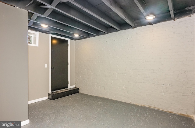 4352 Sheldon Ave, Baltimore, MD 21206 - below grade area with brick wall