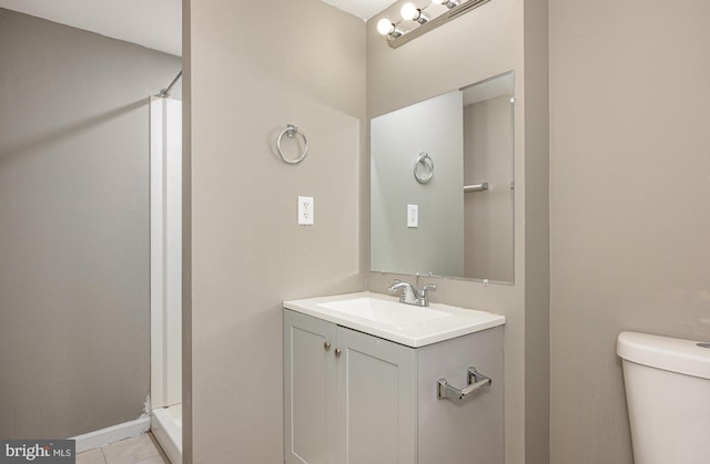 4352 Sheldon Ave, Baltimore, MD 21206 - bathroom with a stall shower, vanity, and tile patterned flooring