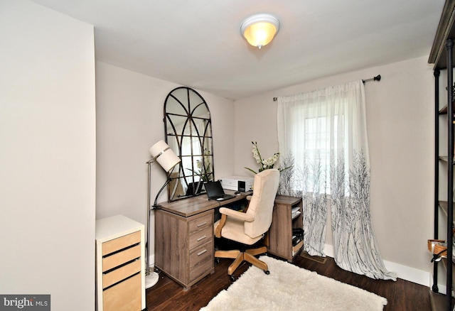 1437 Hilltop Rd, Pottstown, PA 19464 - office area featuring dark wood-style floors