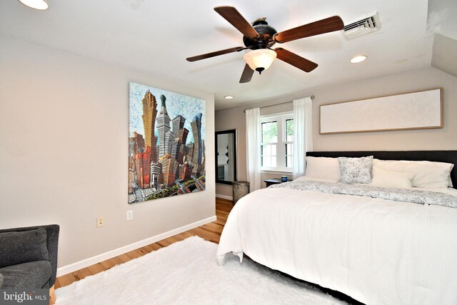 1437 Hilltop Rd, Pottstown, PA 19464 - bedroom featuring wood finished floors, recessed lighting, and ceiling fan