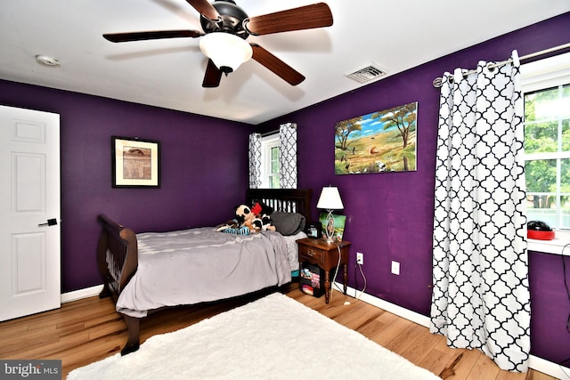 1437 Hilltop Rd, Pottstown, PA 19464 - bedroom featuring wood finished floors and a ceiling fan